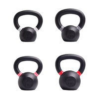 CZFIT Kettlebell en fonte revêtue de haute qualité avec logo personnalisé, pour entraînement de force et musculation, 4-32 kg, avec anneaux de couleur