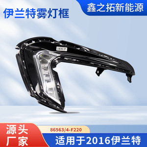 Biseles para Faros Antiniebla Delanteros de Hyundai Elantra con Luces LED de Circulación Diurna 16YLT, Material PC - Product Image 2