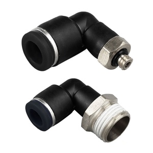 HOFUJNG Conectores Neumáticos de Codo Macho de 8mm PL, Accesorios de Línea de Aire con Rosca Macho 1/2 BSPT, Conectores de Plástico de Empuje Rápido - Product Image 2