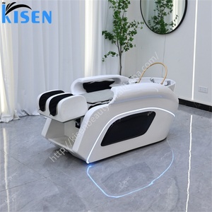 Kisen Shampoo and Massage <b>Bed</b> With Sink Barbershop Salon Japanese Head Spa Shampoo Chair Ceramic Wash Basin - Product Image 4