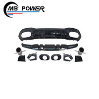 Nouveau diffuseur arrière MB POWER A-Class W177 avec embouts d'échappement pour berline et hayon - Ajustement parfait