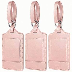 Juego de Etiqueta de Equipaje Antirrobo de Cuero de Lujo y Porta Pasaportes RFID con Patrón de Letras, Accesorios de Viaje Listos para Vender - Product Image 4