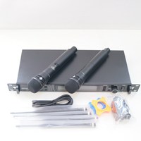 Système de Microphone sans fil haute qualité 500M à grande portée, pour Studio DJ, karaoké, récepteur AD4D à double canal avec SKM8 noir