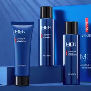 OEM ODM VEZE plant extraction hyaluronic moisturizing oil control cleanser skin care products 3 pieces professional for men's