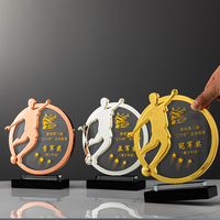 Personnalisable Crystal CGolden Boot Award Creative Metal Medal Memorial for Basketball Trophy Plaques en verre acrylique