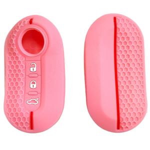 Cover per Chiave <span class=keywords><strong>Auto</strong></span> a 3 Pulsanti in Silicone Testurizzato, Custodia per Telecomando Compatibile con <span class=keywords><strong>Fiat</strong></span> Palio Panda Lancia Musa <span class=keywords><strong>Grande</strong></span> <span class=keywords><strong>Punto</strong></span> 500 - Product Image 5