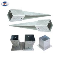 Galvanize Steel Garden Wooden Fence Earth Ground Spike Post Anchor