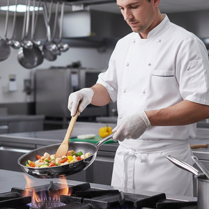 Bán Buôn Không Dính Chảo <span class=keywords><strong>Pan</strong></span> Thép Không Gỉ Triply Lớp Phủ Titan Thép Không Gỉ Chảo Cho Gas Và Bếp Cảm Ứng - Product Image 3