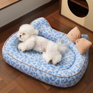 Coussin pour animaux de compagnie toutes saisons, imperméable, pour petits chiens et chats, en tissu sergé haute densité, avec rebord surélevé de 8 cm, anti-rayures et antidérapant - Product Image 1