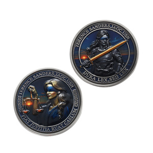 Chất lượng cao tùy chỉnh đồng xu mã thông báo chết dập trò chơi Thời Trung Cổ tiền xu phim hoạt hình 3D hai mặt màu sơn mạ bạc tiền xu - Product Image 2