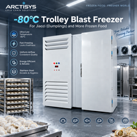 -80 ° Congélateur à choc à roulettes pour volailles, machine de congélation rapide à très basse température pour poissons, fruits de mer et raviolis