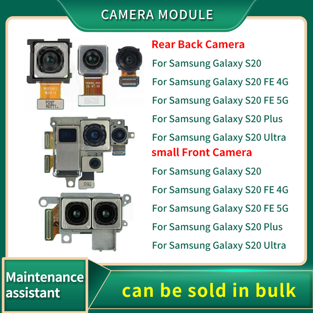 Small Front Camera module For Sam Galaxy S20 Plus Ultra FE S20FE G981B G986B G988B G781B Main Rear Back Camera Flex Cable