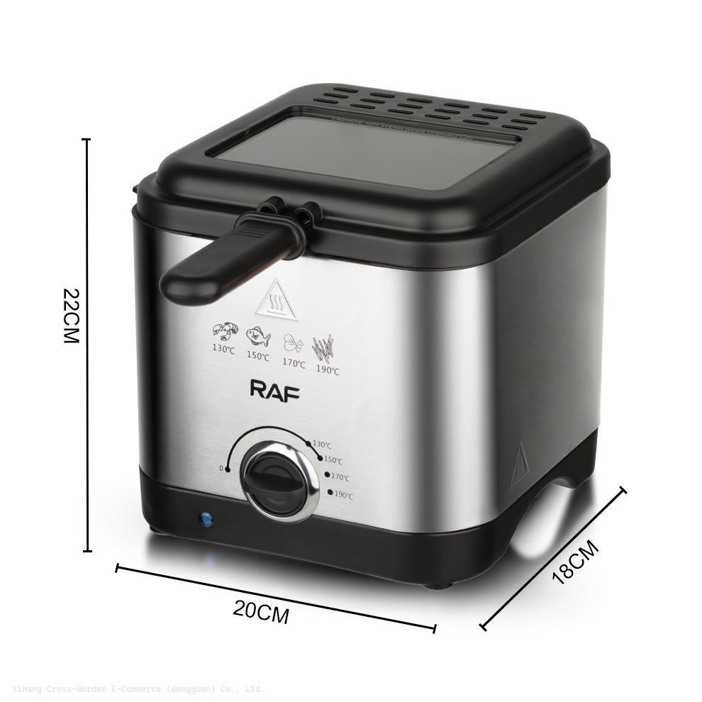 Commercial 2.5L Electric Deep Fryer - Round, Non-Stick Stainless