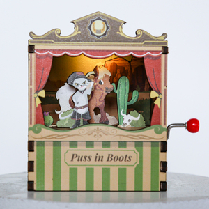 Boîte à musique en bois à manivelle de la boîte à musique <span class=keywords><strong>Pinocchio</strong></span> pour cadeau - Product Image 2