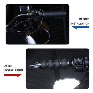 חלקי אופנוע cnc שונה חלקים 25 מ "מ אלומיניום נגד החלקה ידית אחיזה ל-Sportster dyna softail - Product Image 3