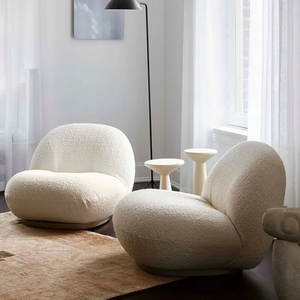 Fauteuil pivotant moderne en fer bronzé de style nordique pour salon, salle à manger, chaise de loisirs pour appartement et hôtel - Product Image 6