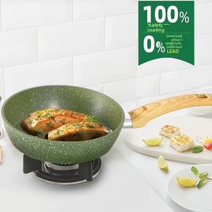 Serie forjada Utensilios de cocina Sartén antiadherente clásica Juego de sartén de granito de alta calidad Sartén de metal para cocinar comidas saludables - Product Image 2