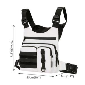 Outdoor Chest Bag for Men Lightweight Running <b>Vest</b> with Water Bottle Pocket EDC Chest Pack for Hiking Cycling - Product Image 2