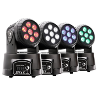 Mini lumière matricielle LED 7x12WRGBW OEM/ODM, éclairage d'effets de scène pour discothèque, DJ, musique, fête, tête mobile, KTV, contrôle DMX