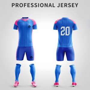 Jersey Sepak Bola Grosir 100% Poliester Bernapas Kerah Bulat Nomor Tim Nama Pemain Ukuran Dewasa Sesuai Pesanan S-4XL Kain 220g - Product Image 6