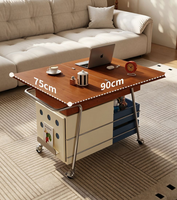 Table basse mobile, pliable et réglable, meuble d'appoint pour canapé, table d'appoint pour salon
