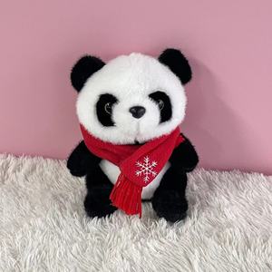 Peluche <span class=keywords><strong>Panda</strong></span> de 20 cm, jouet en peluche personnalisé avec logo sur chemise, divers ensembles, tissu en peluche courte et douce, poupées pour bébés - Product Image 3