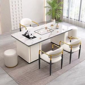 Ensemble de table à thé en pierre moderne 6 pièces avec bouilloire intégrée pour le bureau ou la salle à manger - Product Image 2