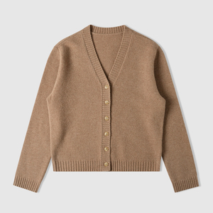 <span class=keywords><strong>Cardigan</strong></span> in <span class=keywords><strong>Lana</strong></span> 100% Personalizzato, Classico Tinta Unita, Manica Lunga, Spesso, Scollo a V, Abbigliamento Femminile - Product Image 1