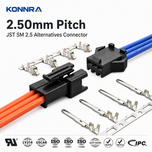 Conector de cable de alimentación eléctrico de 2 pines a 16 pines con paso de 2.5mm, equivalente a JST SM, receptáculo de crimpado, tienda del fabricante - Product Image 1