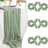 Chemin de table en gaze de coton style bohème, décoration de table rustique pour fête western, baby shower, anniversaire, Thanksgiving