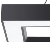 Luminaire linéaire LED moderne en fer, carré et rectangulaire, 60 cm, pour bureau commercial, salle de réunion, supermarché, salon de coiffure