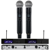 Système de microphone sans fil UHF professionnel SLXD24D B58 2 canaux SM Beta58 Beta87A XLR avec suppression du bruit, léger et portable