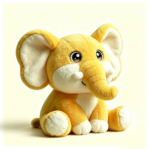 Peluche de Elefante Amarillo Personalizado, Adorable Peluche Sentado con Relleno de Algodón PP, Suave para Halloween, Unisex, para Bebés de 0 a 24 Meses - Product Image 3