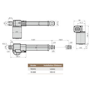 Actionneur linéaire médical PrimoPal 12V 24V 4-14 mm/s 20 mm 5000N Capteur de position haute précision Étanche Actionneur linéaire silencieux - Product Image 5