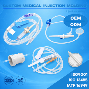 Medical Consumables Plastic Parts IV Administration Set Drip Chamber <b>Spike</b> <b>Roller</b> Clamp Custom ODM - Product Image 1