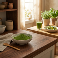 Poudre d'épinards de qualité supérieure - 100% pure et naturelle, superaliment vert pour les smoothies et les pâtes