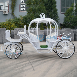 Venta Directa de Fábrica, Carruaje de Caballos Blanco Estilo Cenicienta, Carroza para Bodas, Carruaje para Paseos Turísticos al Aire Libre - Product Image 3