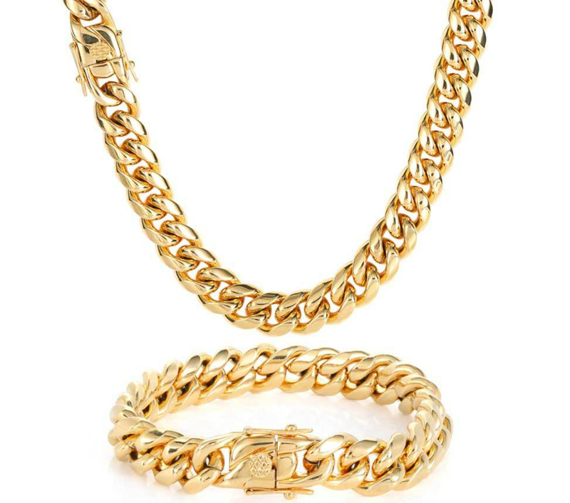 Men s 18K Gold PVD Plated