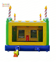 Château gonflable d'anniversaire 13x13 pieds pour enfants, château de saut extérieur pour fête d'anniversaire, parc de jeux