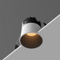 Projecteurs d'angle à intensité variable 5W 7W 12W, anti-éblouissement, pour éclairage mural, downlights encastrés pour plafonds d'hôtel
