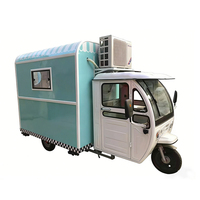 Chariot de nourriture à trois roues, tricycle électrique, camion de nourriture de rue, mobile, 3 roues, chariot à glaces avec cuisine complète