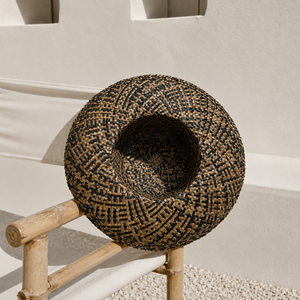 Sombrero de Sol Lontar Tipo Bucket - Sombrero de Verano para Viajes y Playa con Bordado 3D, Ala Ancha, Protección Solar, Estilo Étnico Bali, Unisex - Product Image 5