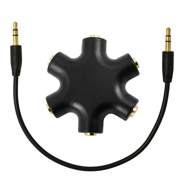 USENGKA Superior Quality Hot Selling 3.5mm Headphone 5 in 1 Audio Splitter with Audio Cable