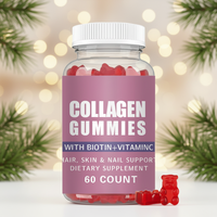 Bonbons gélifiés au collagène, biotine, vitamine C et antioxydants pour la beauté et le soutien de la peau des femmes, 60 pièces, étiquette privée