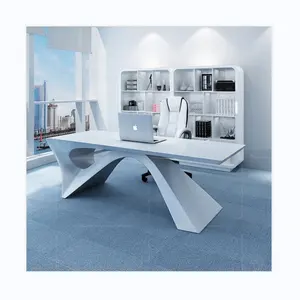 Vernice scrivania a forma speciale salone di bellezza tavolo di consultazione Doctor Desk Single Female Manager Desk Light Luxury High-end Table 12