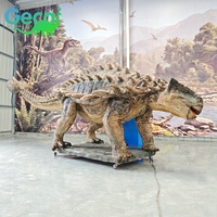 Dinosaure animatronique en caoutchouc de silicone de haute qualité pour aire de jeux extérieure |   Modèle réaliste d'Ankylosaurus de l'usine de Zigong