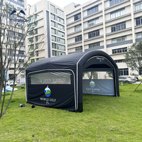 Simulateur de golf mobile, enclos, gazebo, écran de golf extérieur imperméable, publicité personnalisée de marque, tente de simulateur de golf gonflable