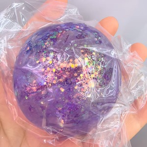 Pelota Antiestrés de Maltitol con Lentejuelas Aurora de Rebote Lento y Explosión, Juguete Compresible para Aliviar el Estrés - Product Image 6