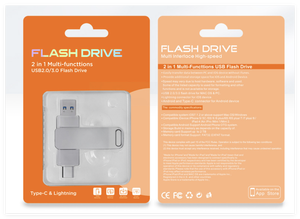 2 trong 1 loại C OTG kim loại USB Flash Drive với thương hiệu của bạn và gói vỉ 8GB - Product Image 6