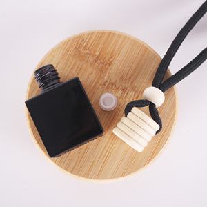 10ml Volledig Zwarte Fles met Houten Dop, Zwarte Kant, Glazen Lege Fles, Autoparfum Diffuser, Hangende Autoluchtverfrisser Fles - Product Image 4